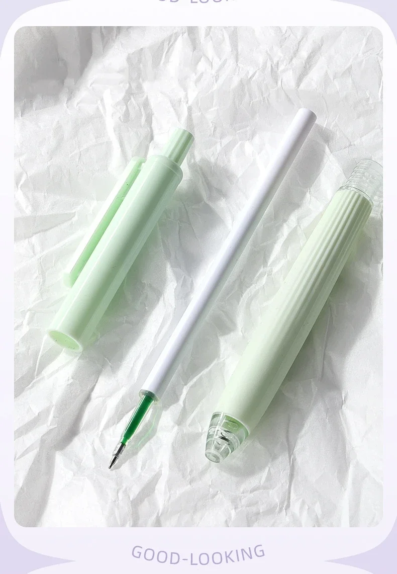5pcs Cream / Morandi / Retro Gel Pens 0.5mm Ballpoint Quick-dry Ink Multi Color Gel Pens Set for Writing School Supplies