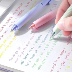 5pcs Cream / Morandi / Retro Gel Pens 0.5mm Ballpoint Quick-dry Ink Multi Color Gel Pens Set for Writing School Supplies - Image 4