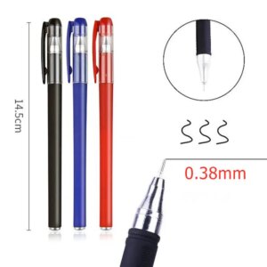 3 Gel Pens + 50 Refills Set 0.38mm Black Blue Red Ink Bulk Pens Thin Tip Journal Writing School Supplies Stationery Wholesale - Image 3