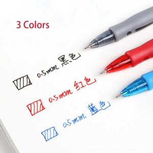Sofia Retractable Gel Pens Set Black/Red/Blue Ink Ballpoint for Writing Refills Office Accessories School Supplies Stationery - Image 3