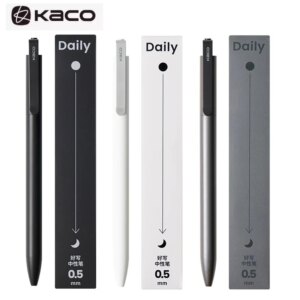 KACO Press Gel Pens Back to School Stationery 0.5mm Black Ink Quicking Drying Large Capacity 800M Smooth Writing Metal Pen Clip - Image 1