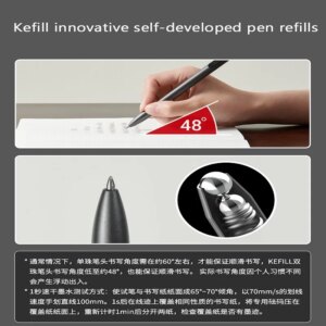 KACO Press Gel Pens Back to School Stationery 0.5mm Black Ink Quicking Drying Large Capacity 800M Smooth Writing Metal Pen Clip - Image 5