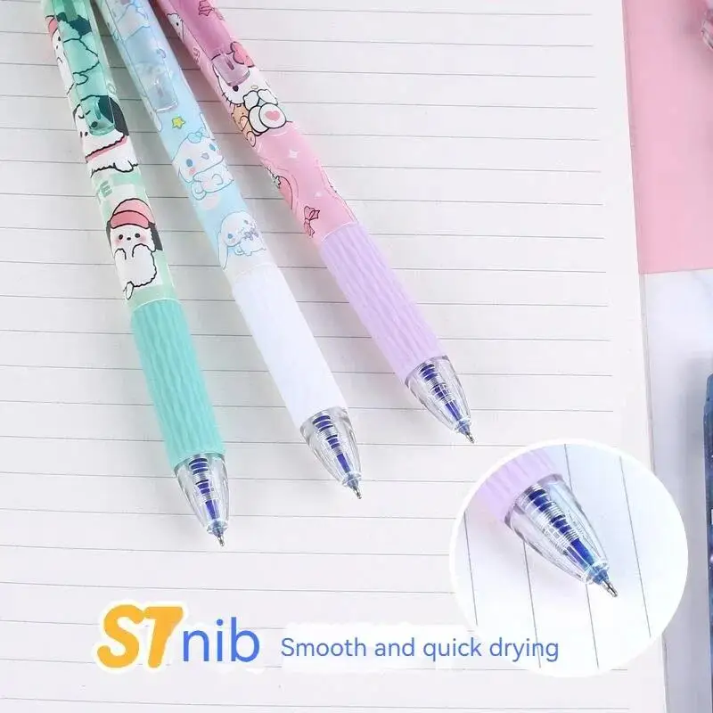 Sanrio Kuromi 12/24pcs Erasable Gel Pen Cinnamonroll Melody 0.5 Blue Student Writing Quick-drying Cute Stationery Girl Gift Pen Sanrio Kuromi 12/24pcs Erasable Gel Pen Cinnamonroll Melody 0.5 Blue Student Writing Quick-drying Cute Stationery Girl Gift Pen