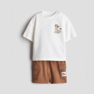 Children's Casual Stes The Lion King Printing Sets Kids's Loose Costume Two Piece Sets Summer New Boys And Girls Sport Clothing - Image 1